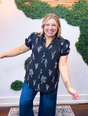 Midnight Meadow Blouse