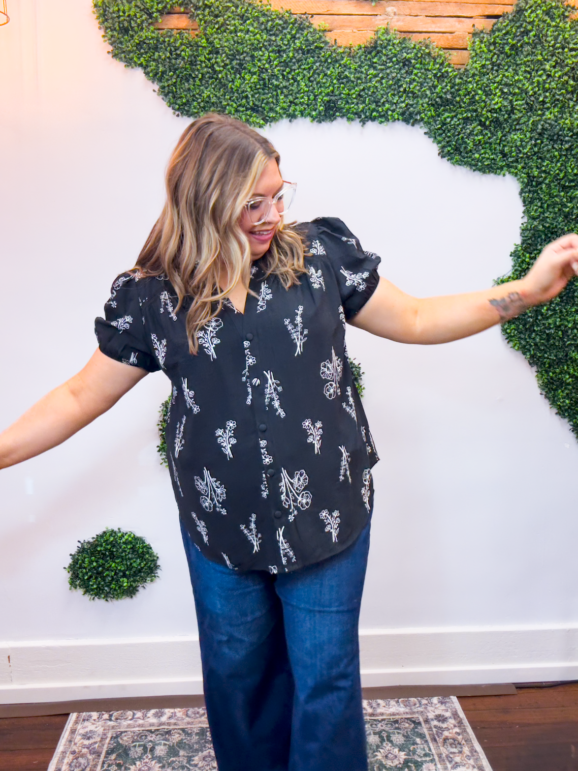 Midnight Meadow Blouse