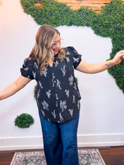 Midnight Meadow Blouse