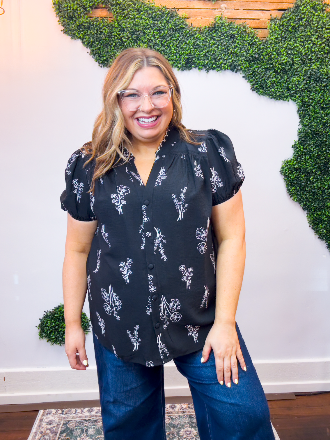 Midnight Meadow Blouse