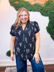 Midnight Meadow Blouse