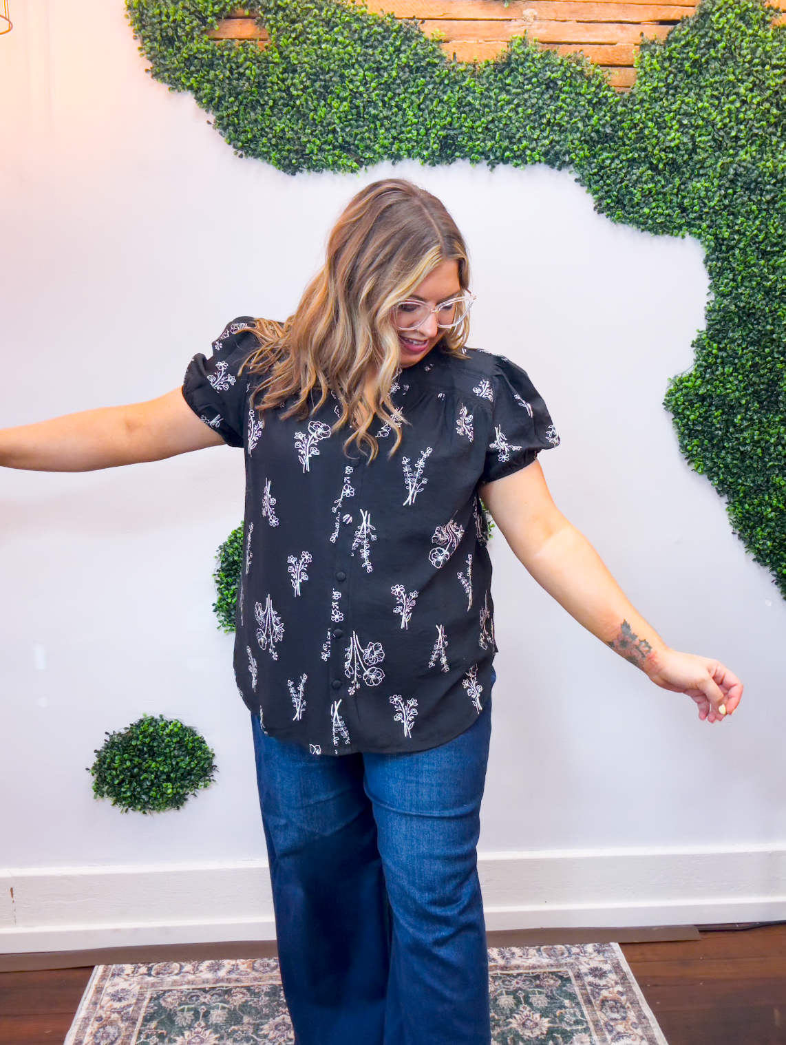 Midnight Meadow Blouse