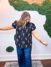Midnight Meadow Blouse