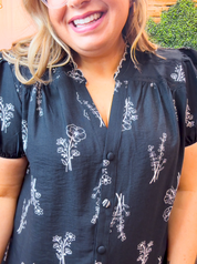 Midnight Meadow Blouse
