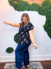 Midnight Meadow Blouse