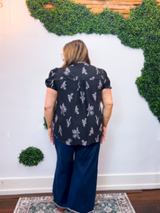 Midnight Meadow Blouse