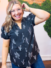 Midnight Meadow Blouse