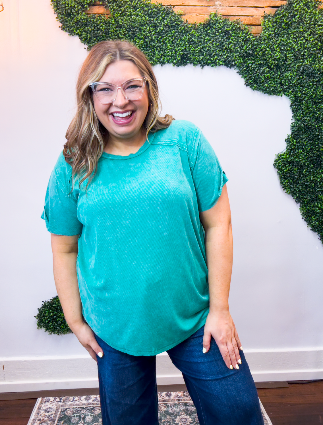 No Plans Necessary Top in Kelly Green