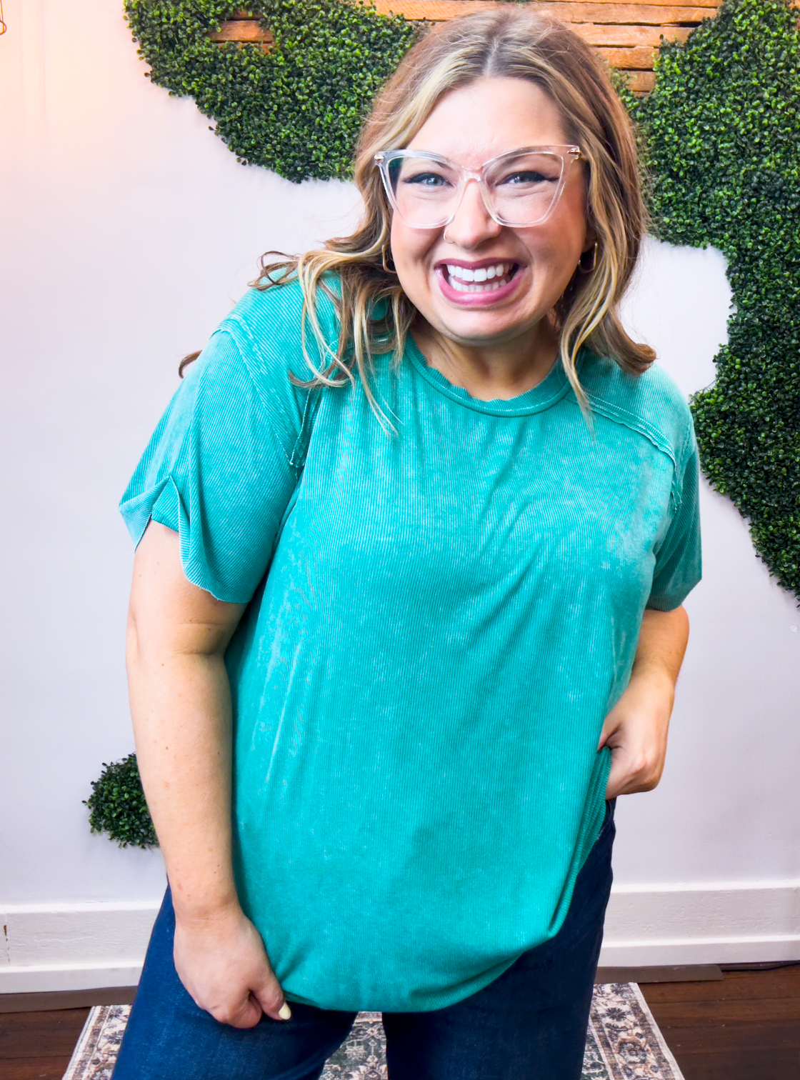 No Plans Necessary Top in Kelly Green
