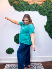 No Plans Necessary Top in Kelly Green