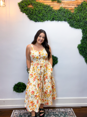 Golden Hour Garden Midi Dress