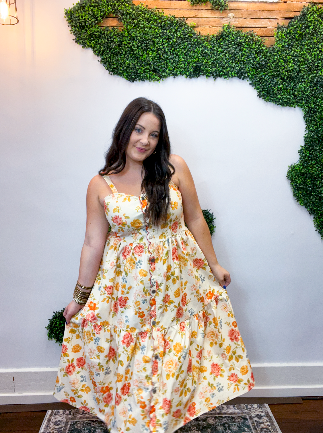 Golden Hour Garden Midi Dress