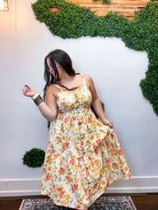 Golden Hour Garden Midi Dress