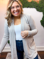 Cider Season Cardigan in Heather Mocha