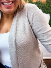 Cider Season Cardigan in Heather Mocha