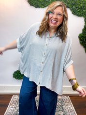 Falling for Stripes Button Down Shirt in Black