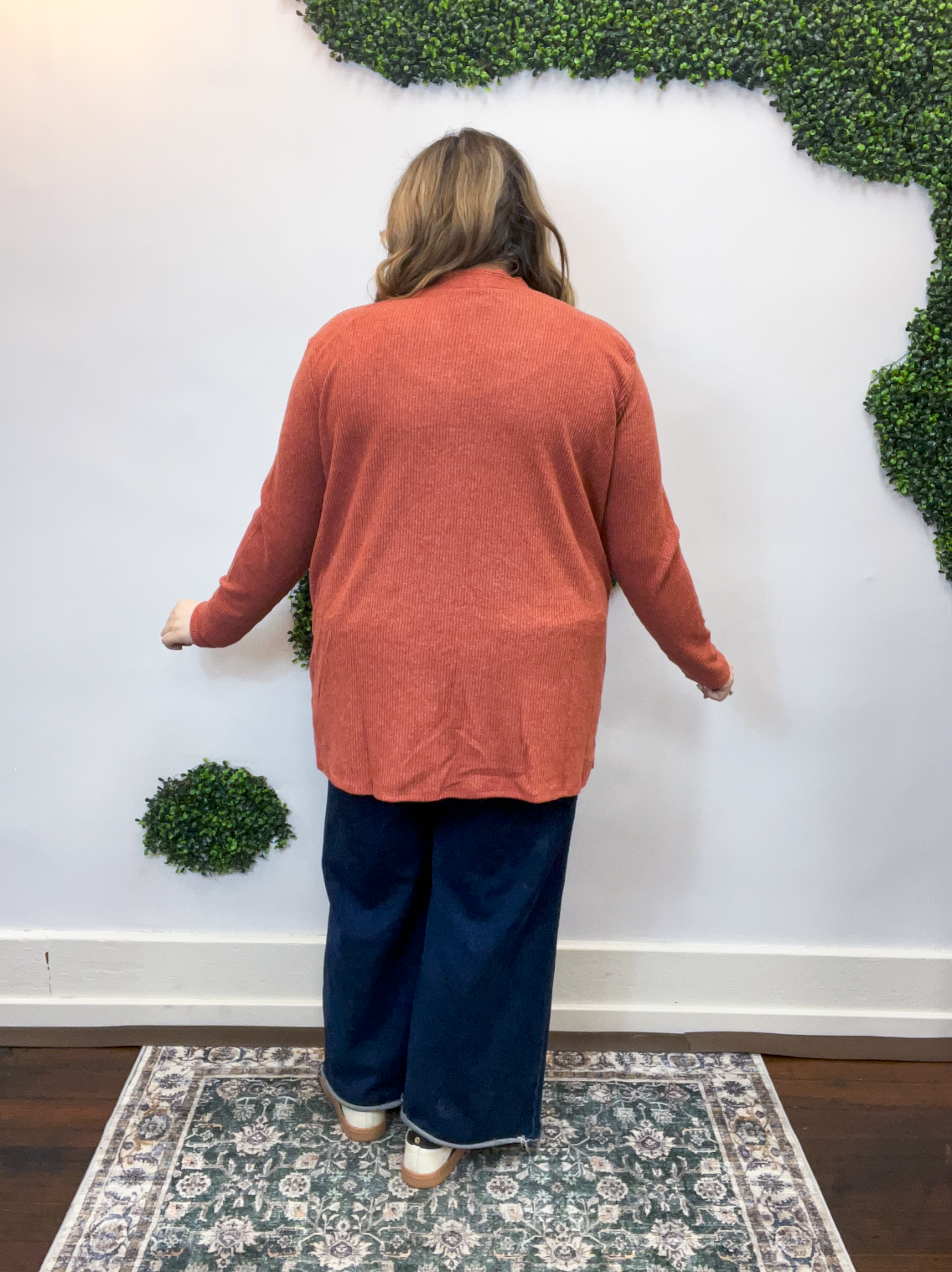 Cider Season Cardigan in Rust