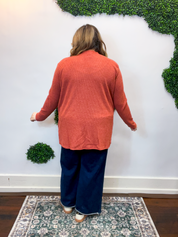 Cider Season Cardigan in Rust
