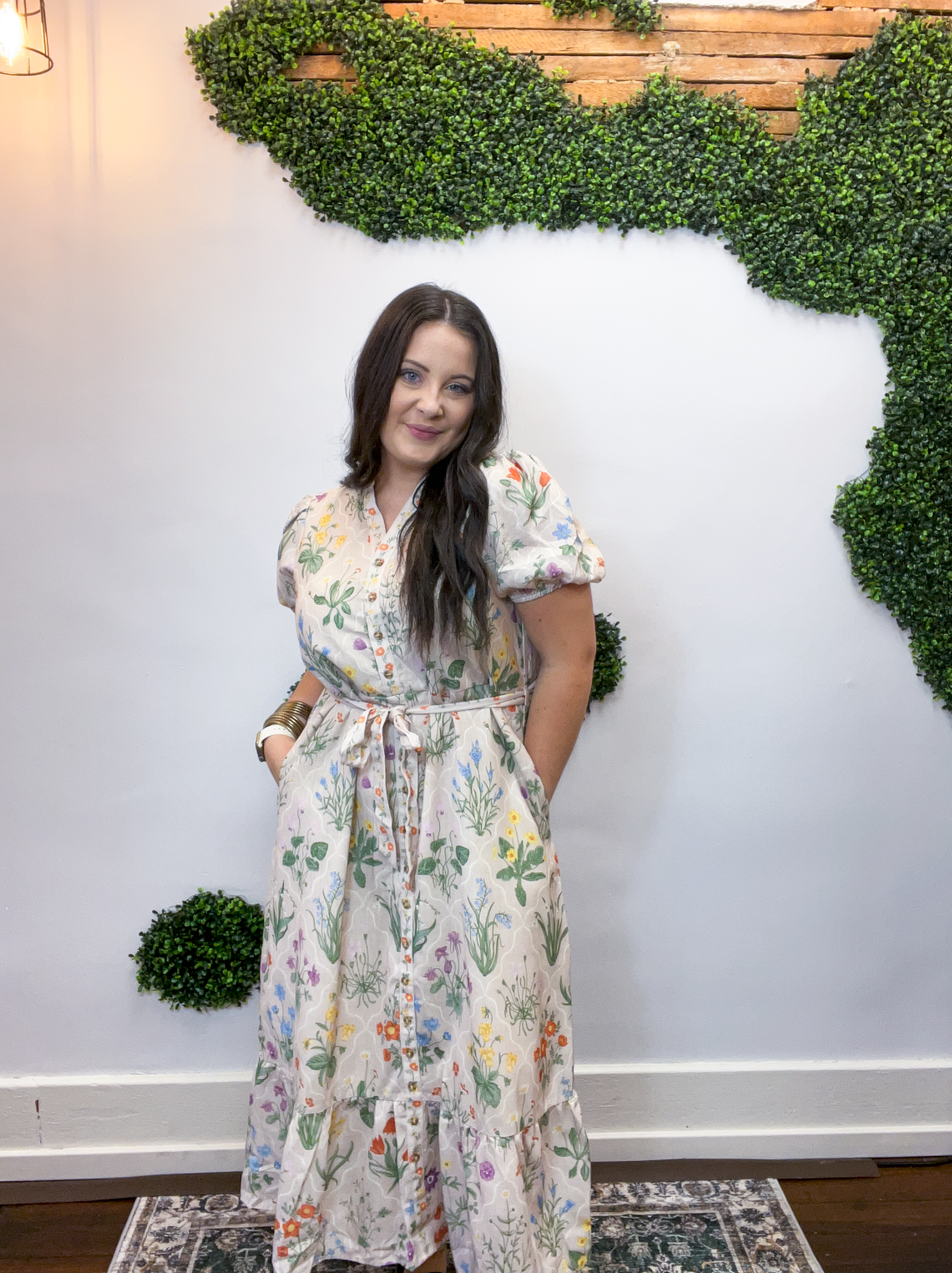 Autumn Bloom Belted Dress