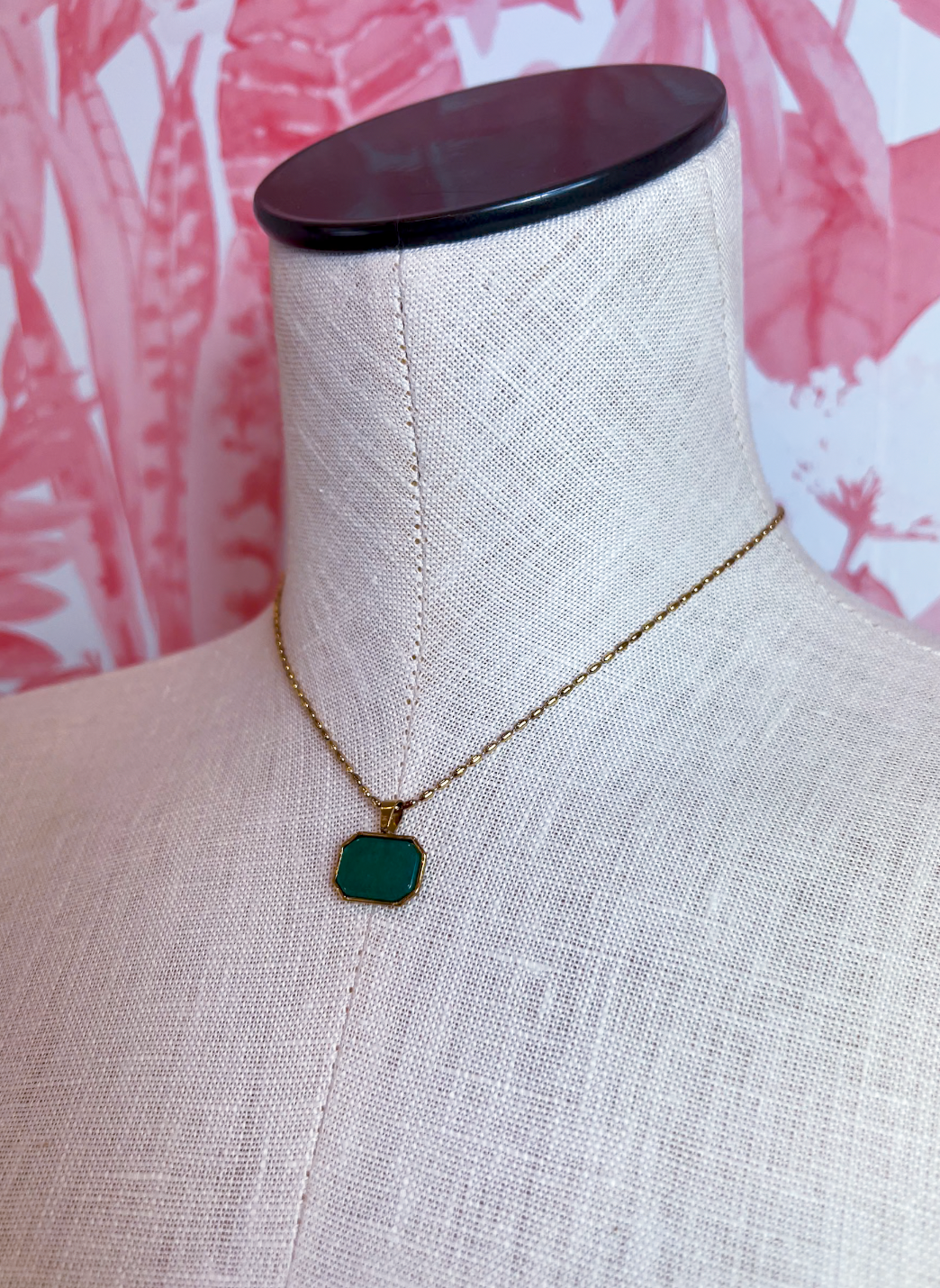 Set In Stone Necklace in Jade *Final Sale*