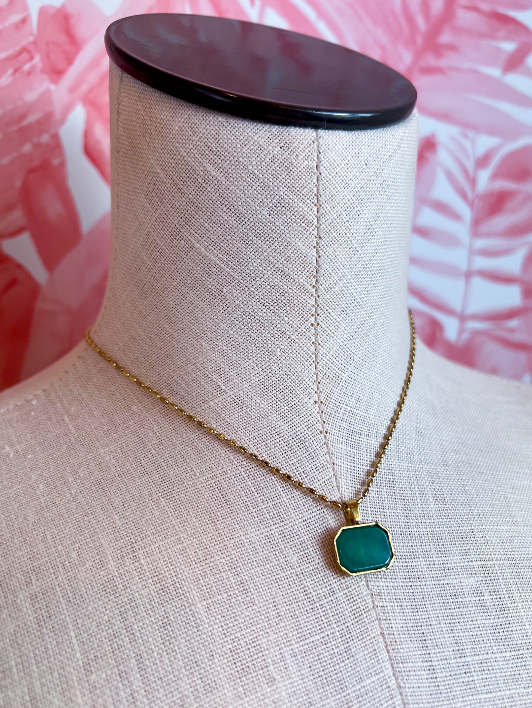 Set In Stone Necklace in Jade *Final Sale*