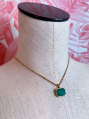 Set In Stone Necklace in Jade *Final Sale*