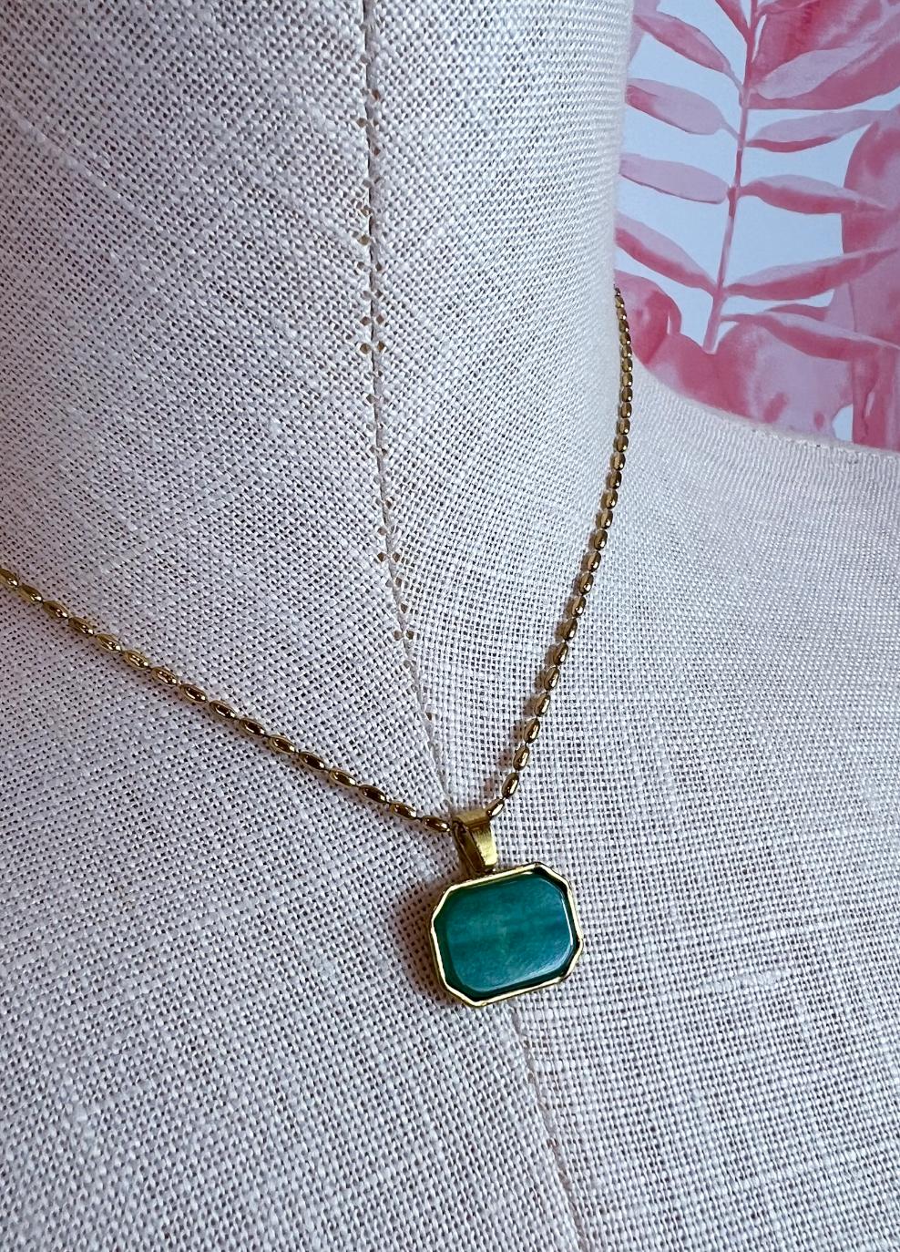 Set In Stone Necklace in Jade *Final Sale*