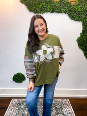 Wildflower Plaid Top