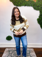 Toffee & Cream Stripe Sweater