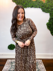 Mesh Meadow Midi Dress