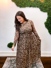 Mesh Meadow Midi Dress