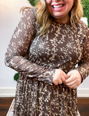 Mesh Meadow Midi Dress