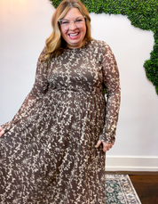 Mesh Meadow Midi Dress