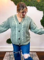 Moss Grove Cable Cardigan