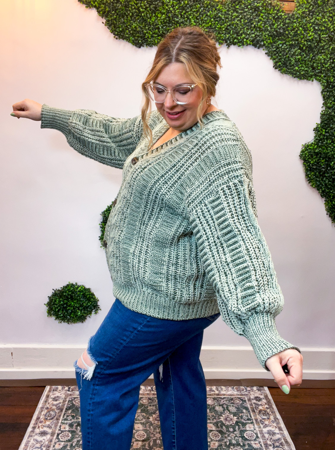 Moss Grove Cable Cardigan