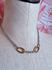 Two-Tone Link Necklace *Final Sale*