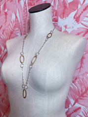 Long Link Necklace in Two Tone  *Final Sale*