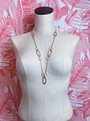 Long Link Necklace in Two Tone  *Final Sale*