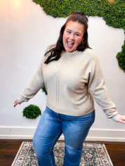 Center of Attention Sweater in Heather Mocha