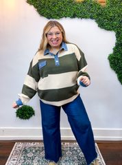 Letterman Stripe Sweater