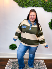 Letterman Stripe Sweater