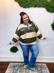 Letterman Stripe Sweater
