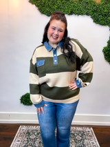 Letterman Stripe Sweater