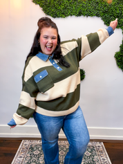 Letterman Stripe Sweater