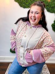 Blooming Fields Button Down Hoodie