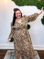 Leopard Muse Midi Dress