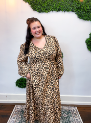 Leopard Muse Midi Dress