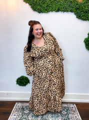 Leopard Muse Midi Dress