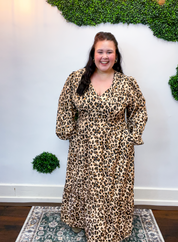 Leopard Muse Midi Dress
