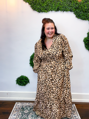 Leopard Muse Midi Dress